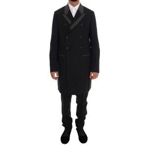 Dolce & Gabbana Black Wool Stretch 3 Piece Two Button Suit